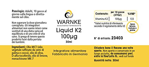 Vitamin K2 drops 100μg - Menaquinone MK-7 - all-trans - 30ml | Warnke vital substances - NewNest Australia