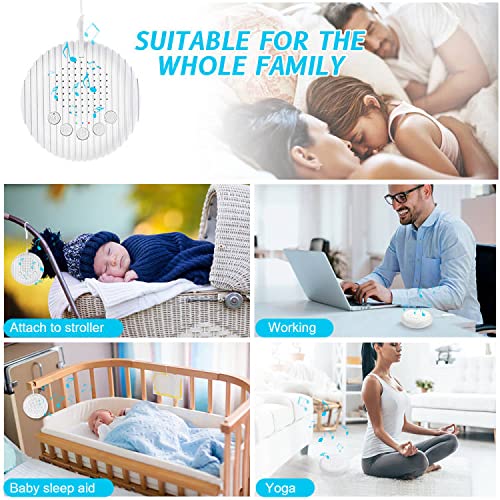 URAQT White Noise Machine, 10 Soothing Nature Sounds Therapy Portable Sleep Sound Machine, Mini Sound Machine for Baby Kids Adults, USB Rechargeable Baby Sleep Machine with 3 Timer Memory Functions - NewNest Australia