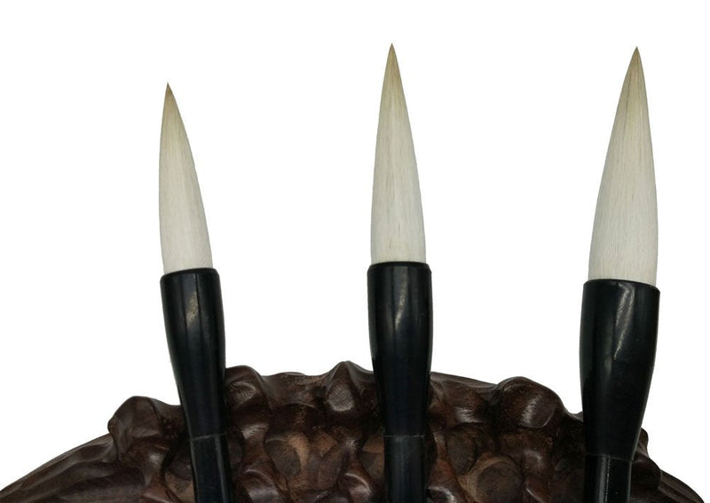 Easyou Hu Chinese Brush for Calligraphy(Running Script) and Sumi Drawing(Flower, Peony) Jianhao(Goat Hair Mixed with Little Wolf) 3pcs/pack(Size:Larger+Medium+Small) jjtb Jianhao jjtb L+M+S - NewNest Australia