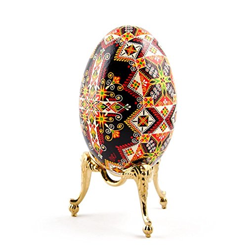 NewNest Australia - 1.65" Antique Style Gold Tone Metal Egg Stand Display Holder 