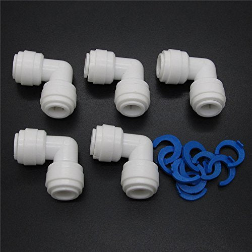 Malida 3/8 "x3/8 " Tube Push Union Elbow Quick Connect for RO Water Filter Fitting Pack of 5 - NewNest Australia