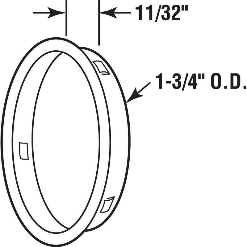 Prime-Line N 6766 Round Sliding Door Pull (2pk) – Stamped Steel with Antique Brass Finish – Fits 1-3/4” Diameter Bypass Closet Door Finger Holes – Universal Design – Easy to Install Anique Brass - NewNest Australia