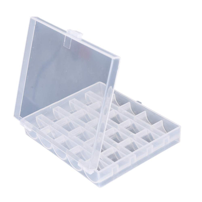 AKIRO 25 Slots Empty Bobbins Spools Box, Sewing Craft Plastic Case Storage Box for Sewing Machine 2 Pack - NewNest Australia