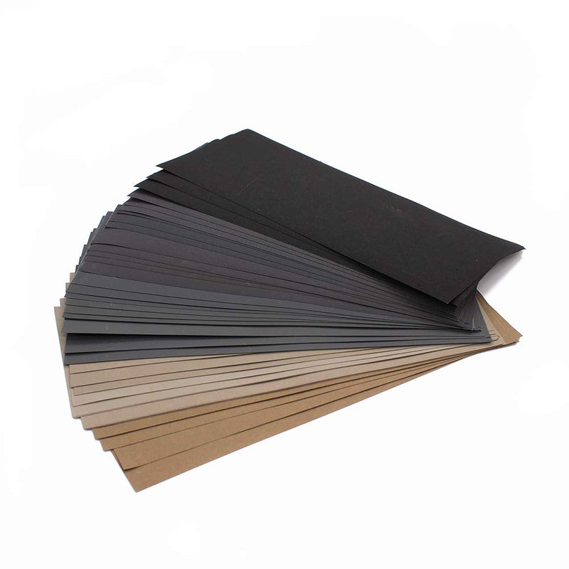60 Pieces Sandpaper Set, VIBRATITE Wet Dry Sand Paper Assortment Variety 120 to 5000 Grit, 9" x 3.6" Drywall Sanding Sheets for Wood Metal Sanding and Automotive Polishing 60pcs - NewNest Australia