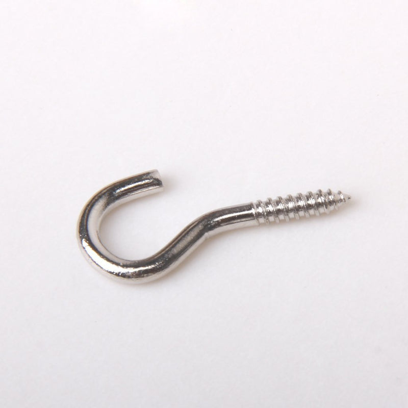 NewNest Australia - CJESLNA 50pcs Screw Hook Eye Silver 