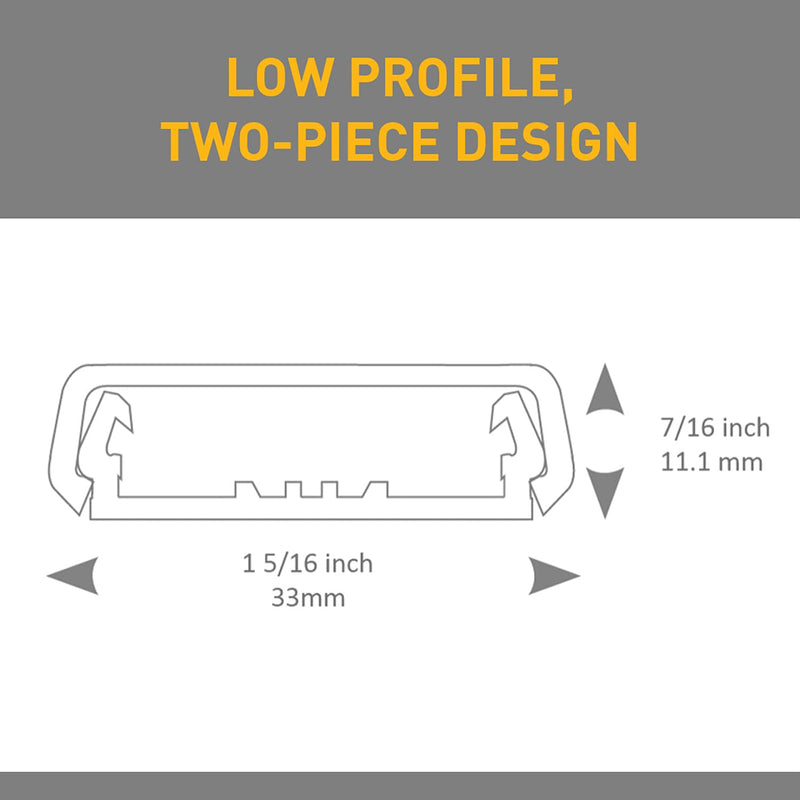 Wiremold Plastic Nonmetallic Raceway, Extending Power, On-Wall Outlet + Box, White, NMW2-D - NewNest Australia