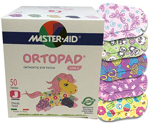 Ortopad® Bamboo Girls Eye Patches, 50/Box (Junior Size, 0-2 yrs) Ice Cream Pack 50 Count (Pack of 1) - NewNest Australia