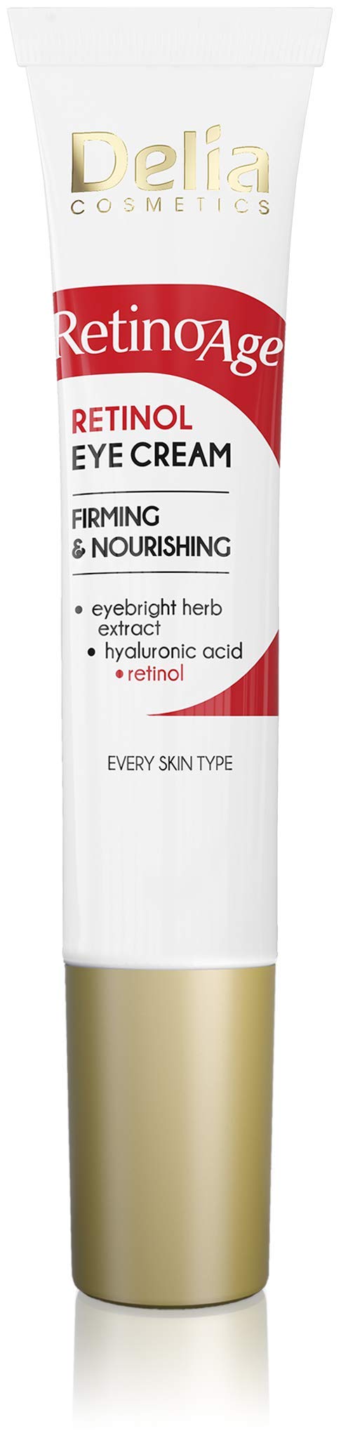 Delia Cosmetics – Retinoage – Eye Cream – Retinol, Shea Butter, Caffeine, Vitamin E – Firming & Nourishing – Against Wrinkles, Dark Cirlces - Day & Night - 15ml Retinol Eye Cream - NewNest Australia