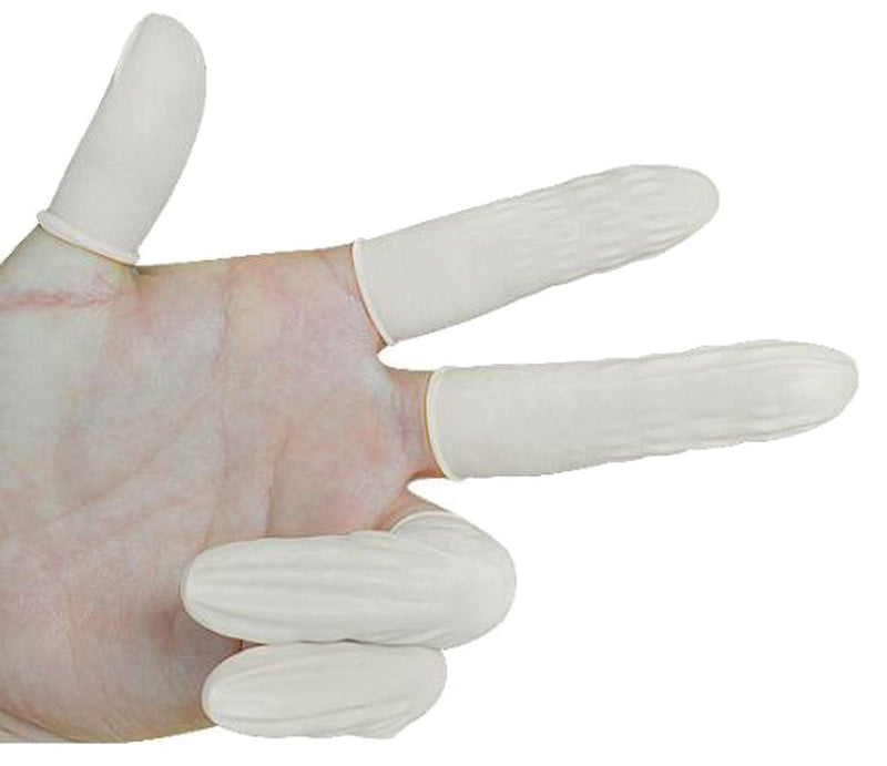 Nicedmm 200 Pcs Disposable Latex White Finger Cots - Tattoo Beauty Nail Anti-Static Finger Protector - NewNest Australia