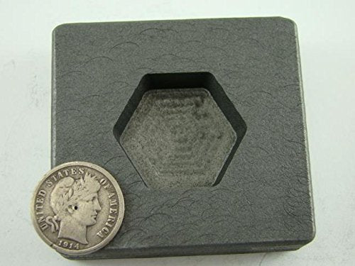 2 oz Hexagon Gold Bar High Density Graphite Mold 1 oz Silver - NewNest Australia