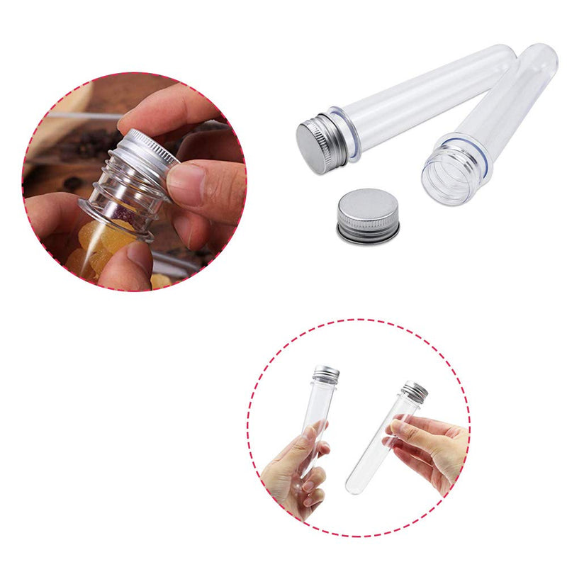 24 PCS Plastic Test Tubes,45ml Clear Test Tube with Caps,140x25mm Test Tube for Candy Storage,Party,Decoration,Beads Display,Lab - NewNest Australia