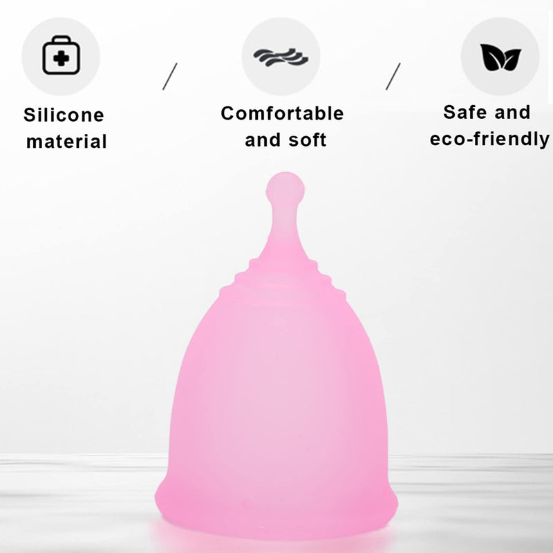 Period Cup, Menstrual Cup, Reusable Silicone Cup With Storage Bag, Foldable Silicone Menstrual Cup, Cup Set For Women'S Hygiene, Leak-Proof Menstrual Cup (Eu) - NewNest Australia