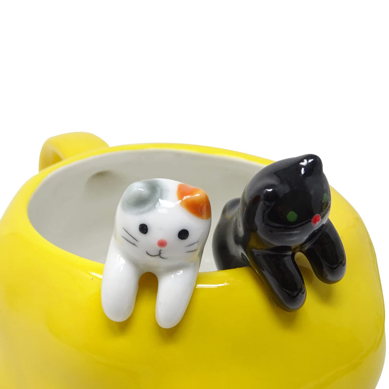 Honbay 2PCS Mini Cute Ceramic Cat Spoon Hangable Tea Spoon Coffee Spoon Sugar Spoon Cartoon Animals Hanging Spoons - NewNest Australia