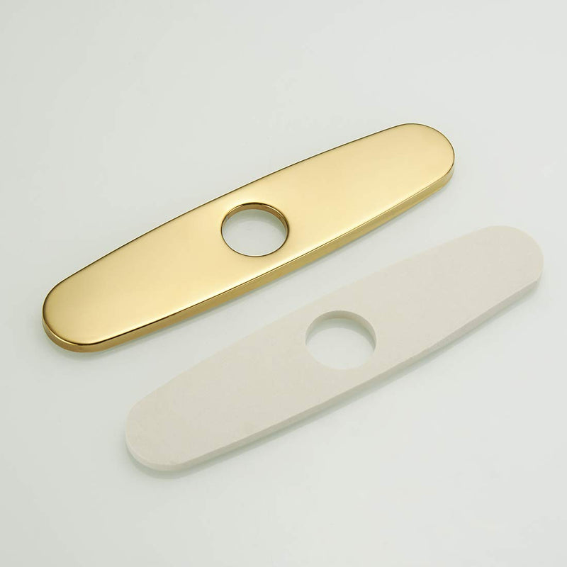 GIMILI 10 Inch Hole Cover Deck Plate Escutcheon for Kitchen Sink Faucet Single Hole Gold - NewNest Australia