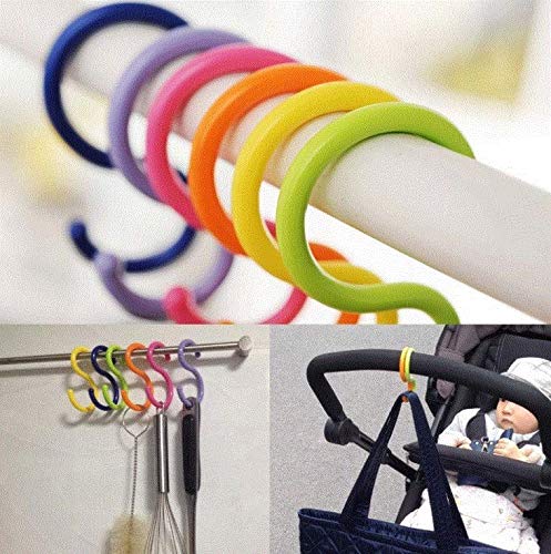 NewNest Australia - 12pcs(2 Packs) S Shaped Colorded Plastic Hanging Hooks,Shirt/Towel/Dress/Clothes Hanger Hook Home Kitchen Accessories (12) 12 