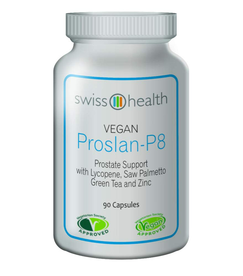 PROSLAN P8 Complete Vegan Prostate Health Support with Saw Palmetto, Lycopene, Beta Sitosterol, Milky Green Oat Seed, Green Tea, Zinc & Ginseng - 90 Capsules, Non GMO & Gluten Free - NewNest Australia