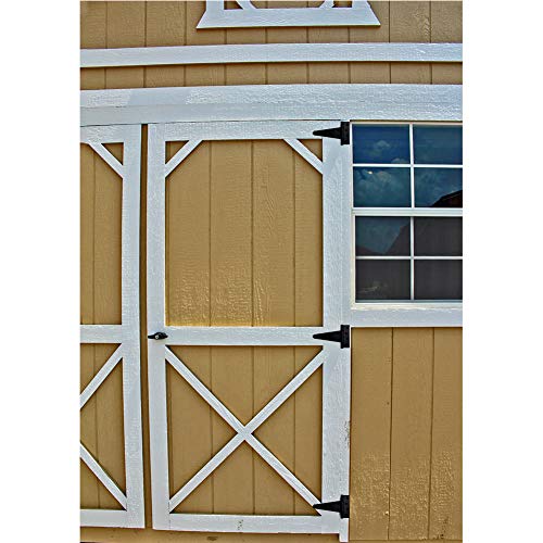 6 Inch T-Strap Shed Door Hinges Heavy Duty ,Black Tee Hinge for Wooden Fences,Yard Door,Barn Door Gates, Wrought Hardware Rustproof,2Pack/Set 6 inch x 2PCS - NewNest Australia