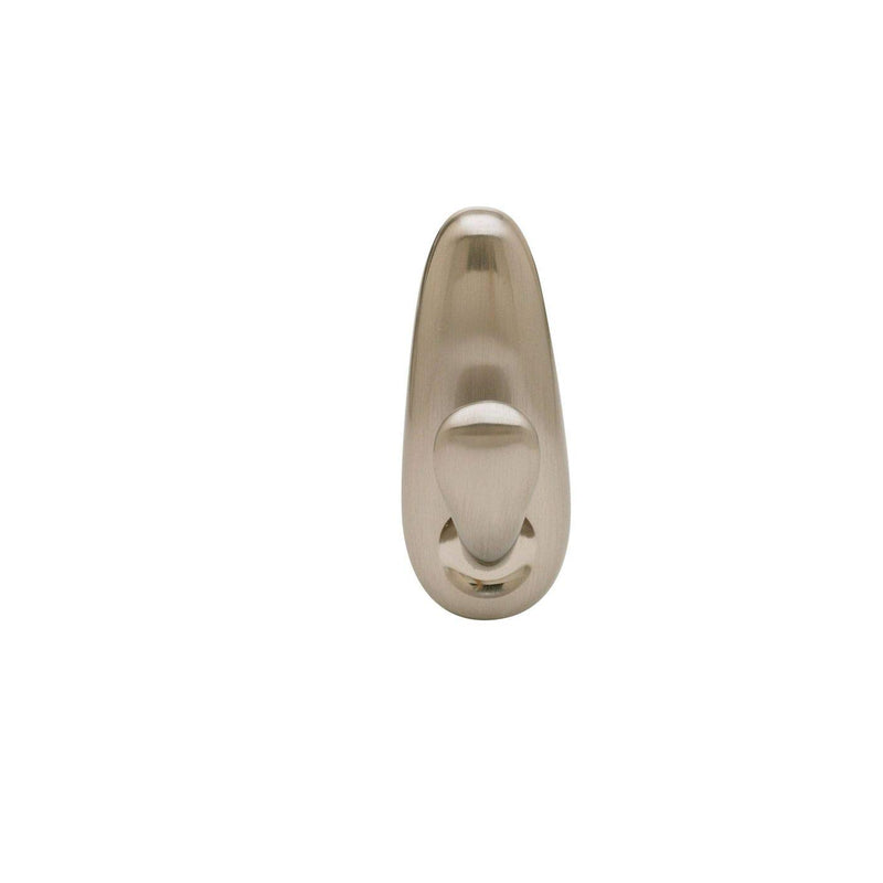 NewNest Australia - Indoor Outdoor Brushed Nickel Metal Hooks 3 Hooks 6 Strips 1 Small 2 Medium 