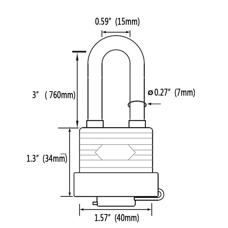 40mm 2-Heavy Duty Waterproof Padlock - Ideal for Home, Garden Shed, Outdoor, Garage, Gate Security (2 Pieces Set, Send a Small Password Lock) - NewNest Australia