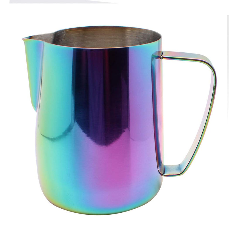 Dianoo Stainless Steel Milk Frothing Pitcher Plated with Titanium Creamer Latte Art Cup Coffee Latte Cappuccino Multicolor 600ml 600 ML - NewNest Australia