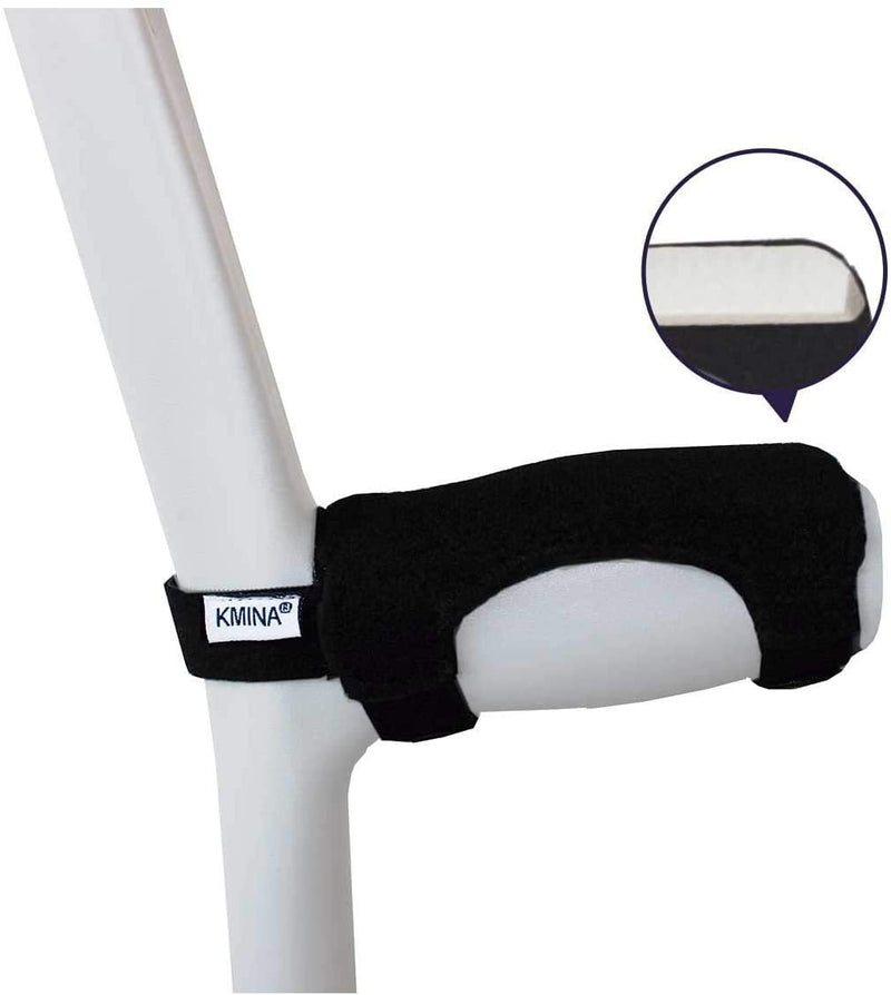 KMINA - Crutches Handles Pads (x2 Units), Crutches Soft Grip, Crutch Handle Covers Padded, Crutches Pads for Adults, Crutch Pads Memory Foam, Crutches Padding Handles - Made in Europe 2 units - NewNest Australia