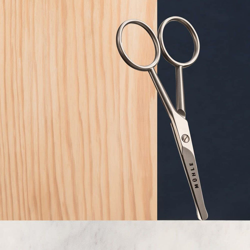 MÜHLE Beard Care – beard, nose and ear scissors – facial hair scissors with rounded tips - rustproof, matt, stainless steel - NewNest Australia