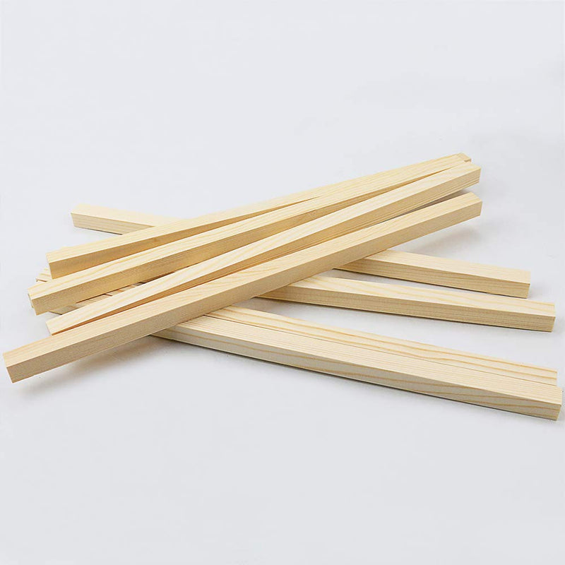 BILLIOTEAM 25 Pack Unfinished Wooden Square Dowel Rod,Hardwood Square Dowel Sticks for DIY Crafts Projects,Home Decor(1/2" x 12") - NewNest Australia