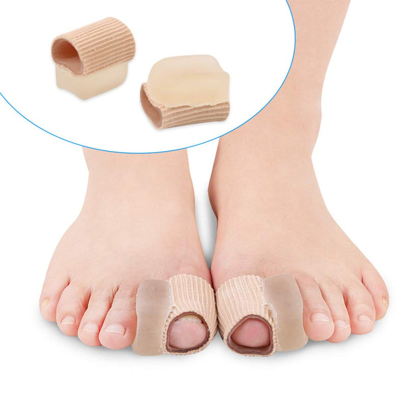 Msling Pack Of 4 Hallux Valgus Correction Toe Separators With Gel Cushion For Hammer Toes And Bunion Big Toe Alignment, Silicone Toe Separator Toe Tube Bandages Pain Relief - NewNest Australia