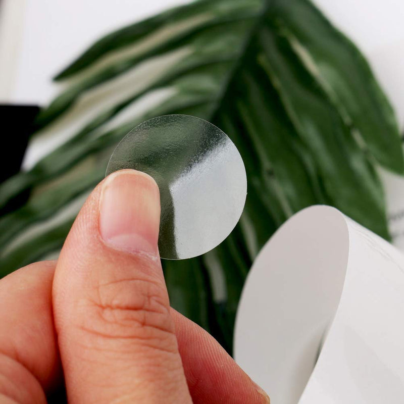 1000 Pcs Clear Retail Package Seals, 1 Inch Round Circle Wafer Seal Sticker Clear Round Labels for Envelopes, Box and Gift Packaging (500 Per Roll) - NewNest Australia