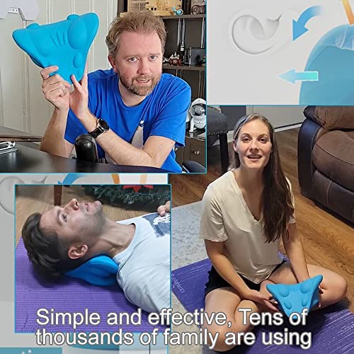 REARAND® Neck Stretcher,Neck and Shoulder Relaxer,Neck Cloud for TMJ Pain Relief and Cervical Spine Alignment,Neck Pain Relief Chiropractic Pillow,Posture Corrector… Purple - NewNest Australia