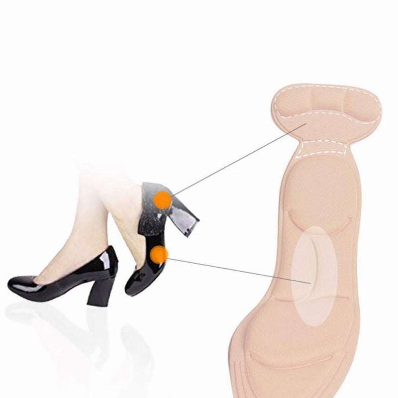 HEALIFTY Non-Slip High Heel Pads High Heel Grips Self-Adhesive Shoe Insoles Cushion Pads Sticker Foot Care Protection (Apricot) - NewNest Australia