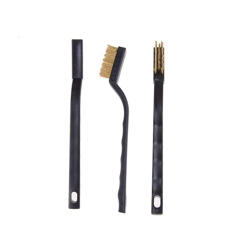 30PCS Mini Wire Brush Brass Brush,Curved Handle Masonry Brush Wire Bristle for Cleaning Welding Slag and Rust (Brass) - NewNest Australia