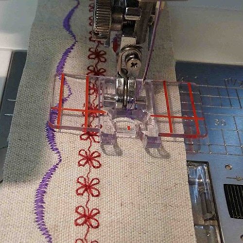 YEQIN Border Guide Sewing Machine Presser Foot - Fits All Low Shank Snap-On Singer, Brother, Babylock, Euro-Pro, Simplicity, White, Janome, Kenmore, Juki, New Home Style 1(border Guide Presser Foot) - NewNest Australia