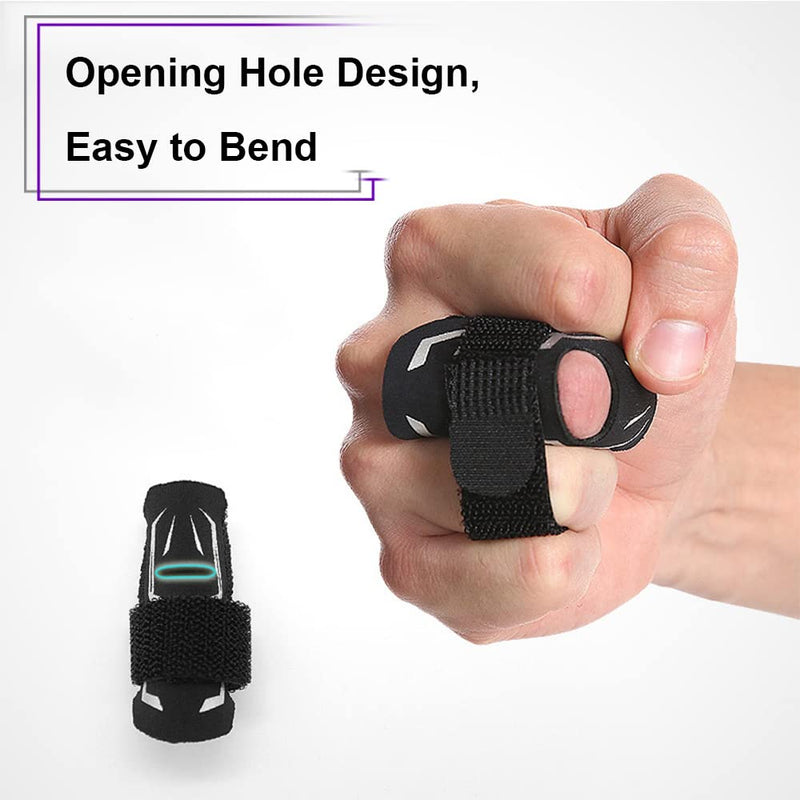 Milec Finger Splint Finger Support Adjustable Elastic Compression Protector, Finger Brace Relieve Joint Pain Finger Sleeves Finger Guard Sport for Basketball Volleyball Tennis Baseball L - NewNest Australia