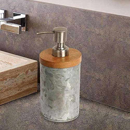 nu-steel CFT6H Confetti Collection Lotion Dispenser, Perfect for Home & Bathroom Accessories, Galvanised Sheet and Wood - NewNest Australia