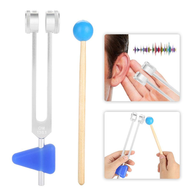 Aluminum Medical Tuning Fork 136.1Hz Hammer Ball Medical Instruments Therapy Sound Vibration Therapy Tool Kit OM136.1HZ - NewNest Australia