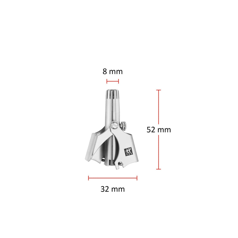 ZWILLING nose hair and ear hair trimmer, rotary cutter, men, stainless steel, matt finish, 50 mm matt stainless steel - NewNest Australia