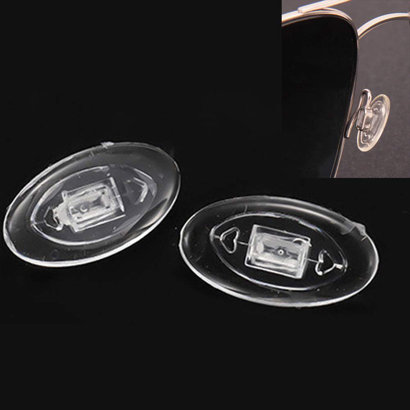 Eyeglasses Nose Pads 15mm 6 Pairs Oval Pushin Nose Pieces Push in Soft Silicone Slide in Nose Pads Nosepads for Eye Glasses Eyeglasses Sunglasses 15mmx8mm - NewNest Australia