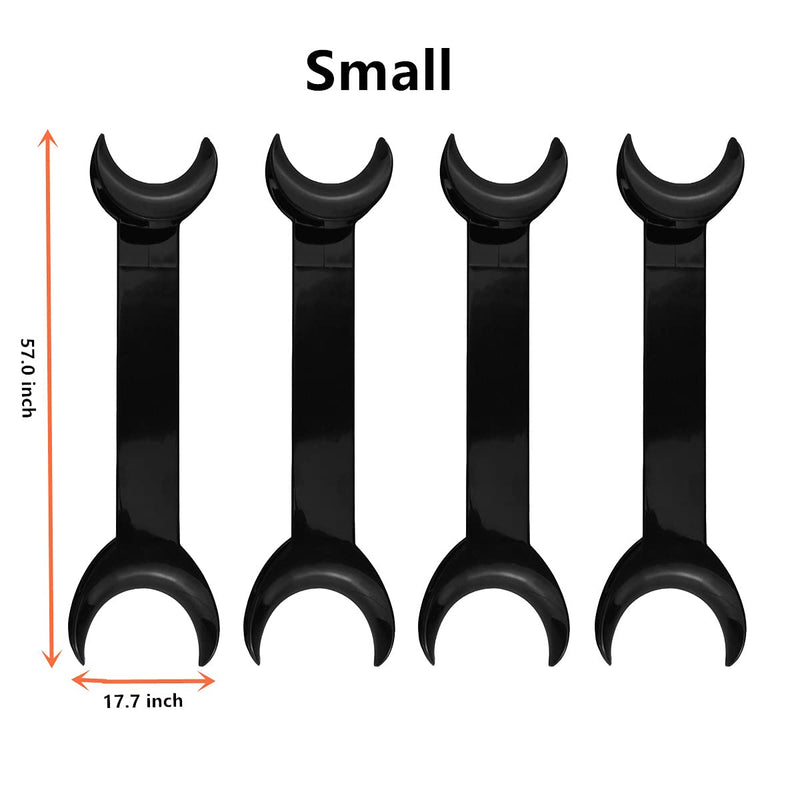8 Pieces Black T-Shape Intraoral Cheek Lip Retractor, 4 Large Sizes + 4 Small Sizes Double Head Mouth Opener For Teeth Whitening, Dental Orthodontic Oral Care Tool - NewNest Australia