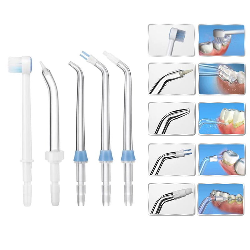 Jerilla 6 Piece Oral Irrigator Nozzle Set Replacement Nozzle Tips Compatible with Waterpik Water Flosser WP-100 WP-250 WP-450 WP-560 WP-660 WP-811 WP-900 WP-940 - NewNest Australia