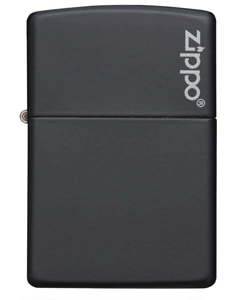 Zippo Matte Pocket Lighters Logo Black - NewNest Australia