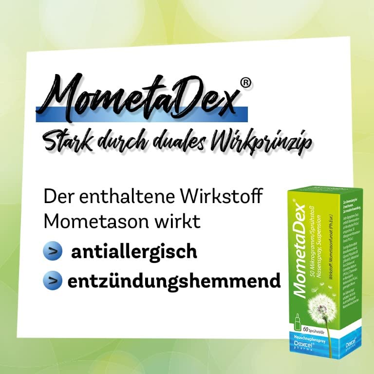 MometaDex 50 μg/spray nasal spray suspension for hay fever, 10 ml spray - NewNest Australia