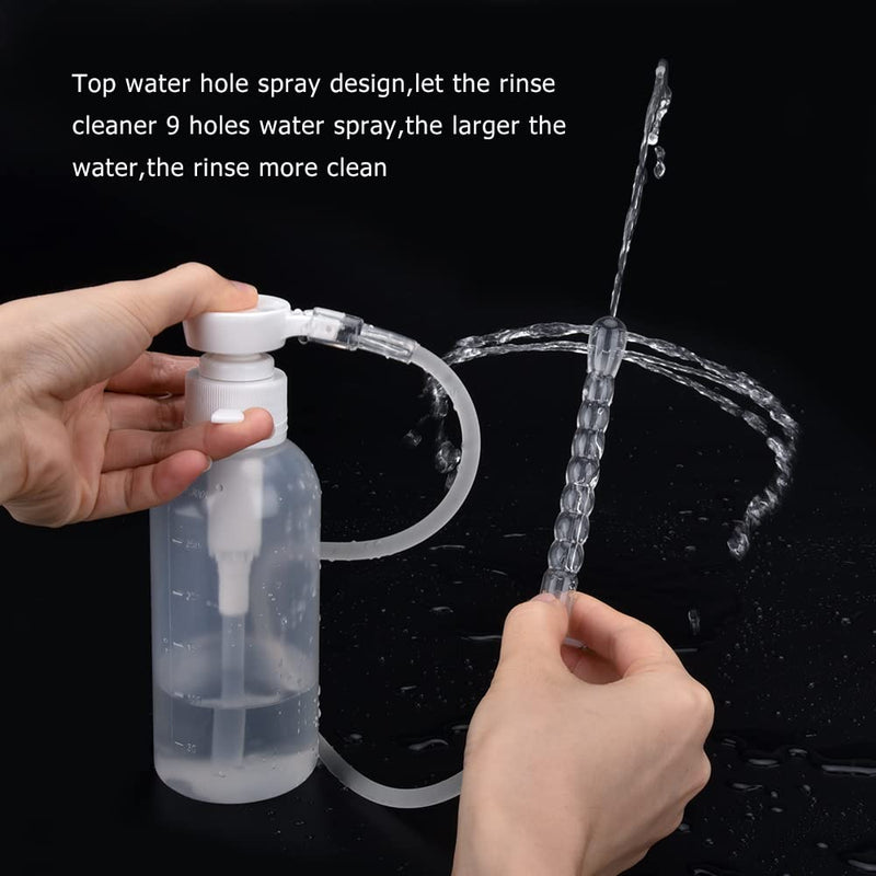 Reusable Vaginal Cleansing System, 300ml Vaginal Cleanser Vaginal Douche for Women, Anal Douche Manual Pressure Enemas for Douche Vagina Cleaning Kit with 3 Nozzle Tips, Suitable for Men and Women - NewNest Australia