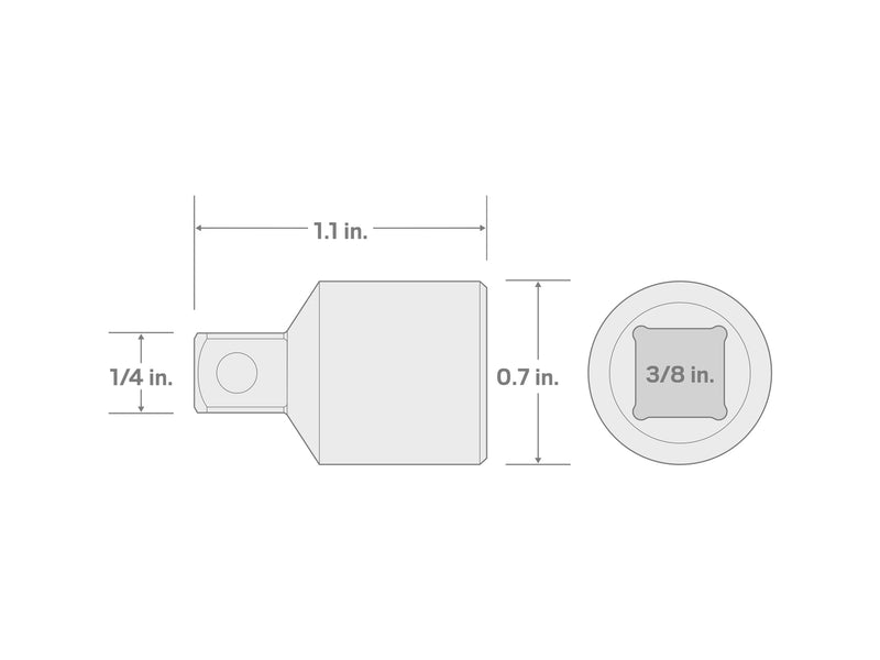 TEKTON 3/8 Inch Drive (F) x 1/4 Inch (M) Reducer | SHA13100 - NewNest Australia