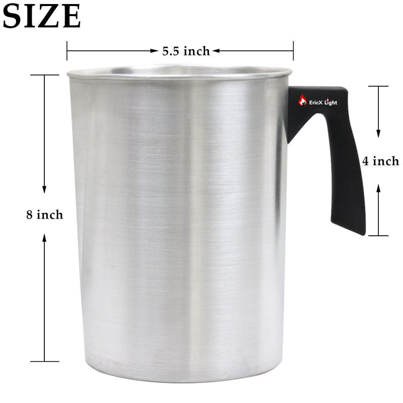EricX Light Candle Making Pouring Pot, 4 pounds, Dripless Pouring Spout & Heat-Resisting Handle Designed Wax Melting Pot, Aluminum Construction Candle Making Pitcher - NewNest Australia