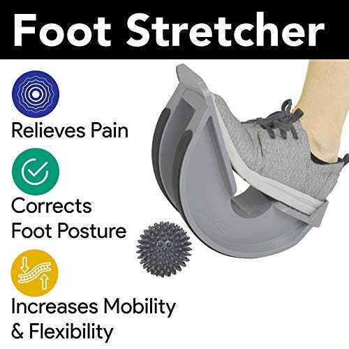 ProHeal Foot Rocker Calf Stretcher with Spiked Ball Massager - for Plantar Fasciitis, Achilles Tendonitis - Calf, Foot, Heel, and Ankle Stretcher - Lower Leg Pain Relief - Black with Blue Ball Black With Purple Ball - NewNest Australia