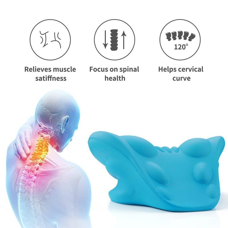 REARAND® 3 in 1 Neck Cloud,Neck Stretcher, Back Stretcher for Neck, Should or Back Pain Relief,Neck bulging,Cervical Spine Alignment,TMJ Chiropractic Pillow,Posture Corrector, REARAND Stretcher Blue - NewNest Australia