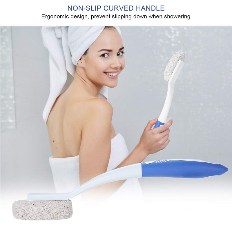 Foot Pumice Stone Brush, Long Handle For Removing Dead Skin, Cutin Foot Brush With Scrubbing Pumice Stone Foot Massager Cleaner For Wet Dry Feet Beauty Foot Care Tool - NewNest Australia