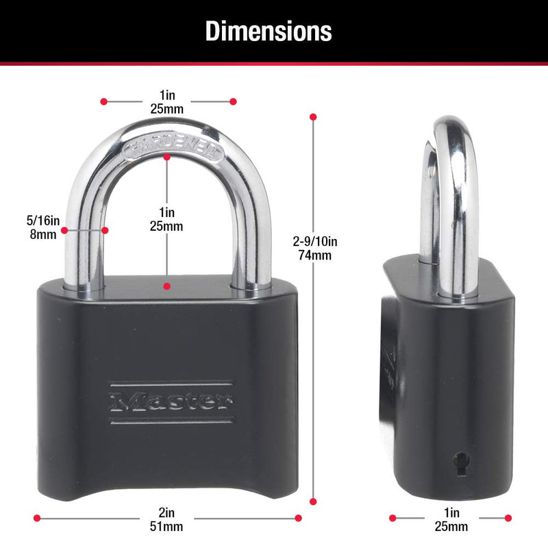 Master Lock 178D Set Your Own Combination Lock, 1 Pack, Black Standard - NewNest Australia