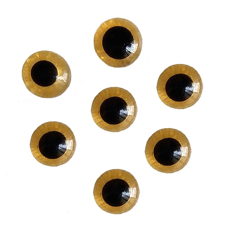 Bestartstore 1Box(100pcs) 3/4/5/6/7/8/9/10/11/12mm Amber Glass Eyes Kits for Needle Felting Bears Dolls Decoys Sewing - NewNest Australia